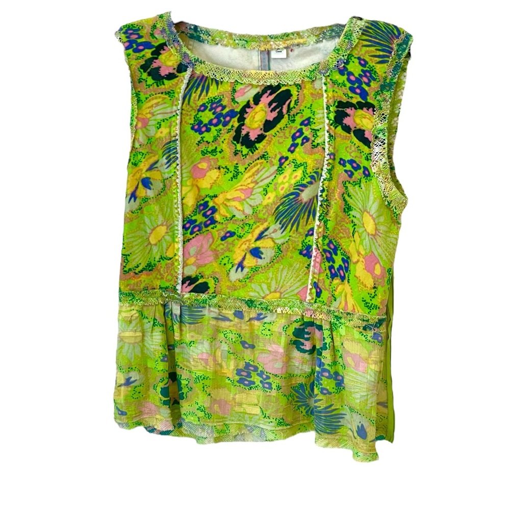 Anthropologie velveteen peplum top